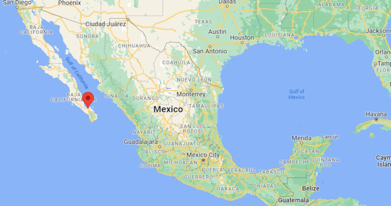 Map of La Paz Mexico