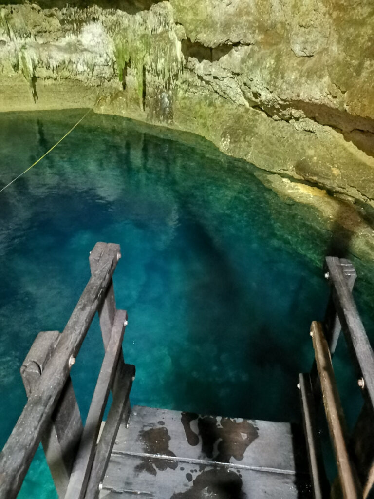 Diving platform at cenote tankach-Ha