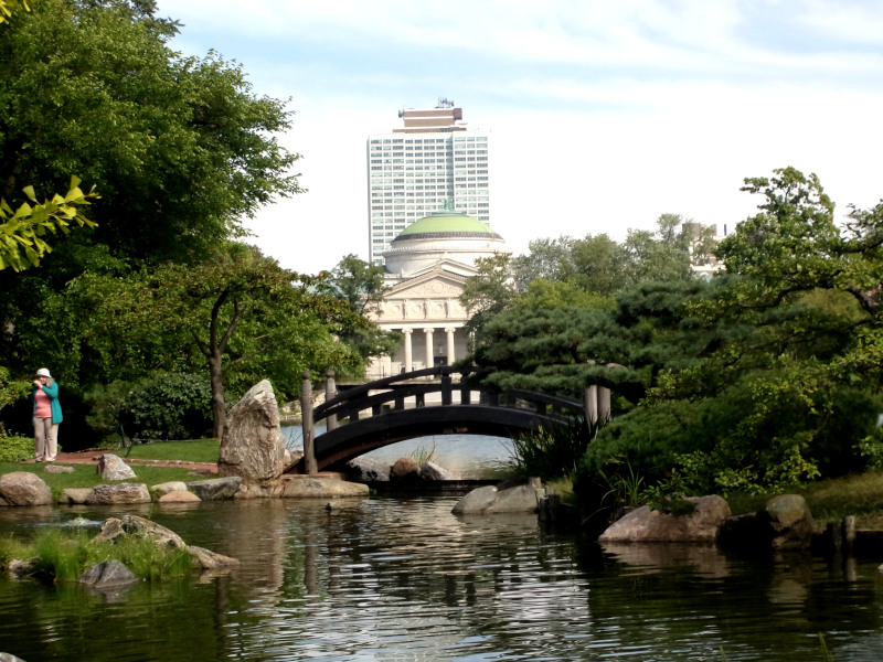 The Garden of the Phoenix. A Japanese Garden behind the museum