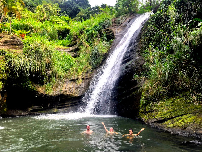 Swimming at the Concord Falls
