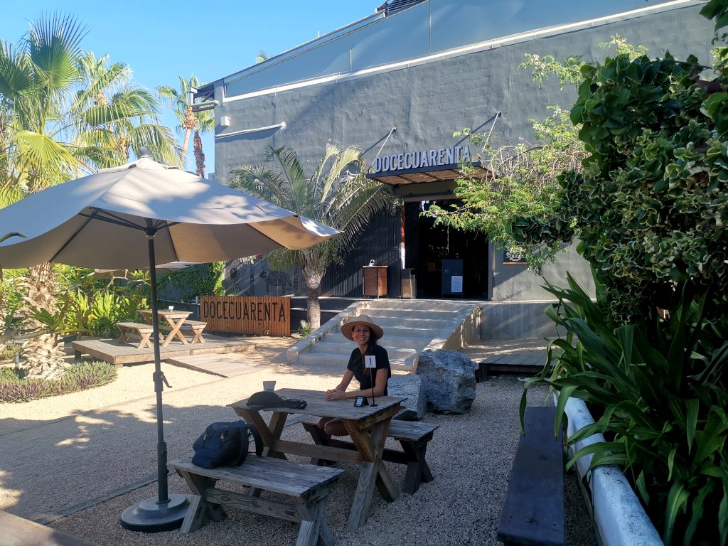 Outdoor seating area at Doce Cuarenta
