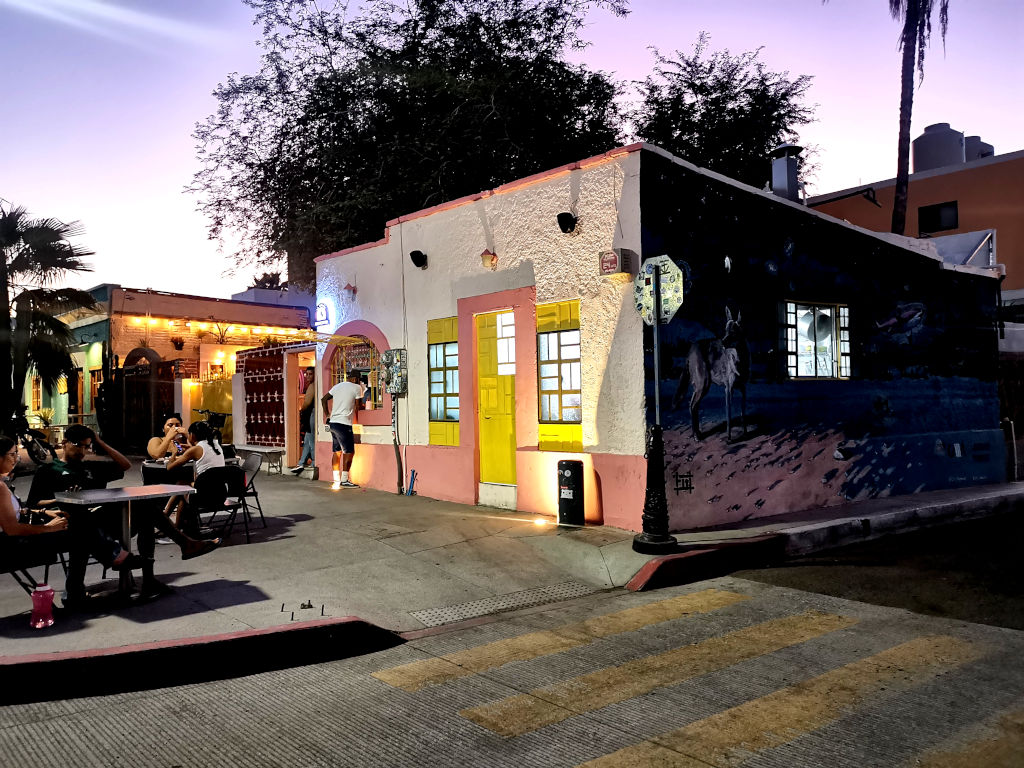 Colorful bars and street art in La Paz